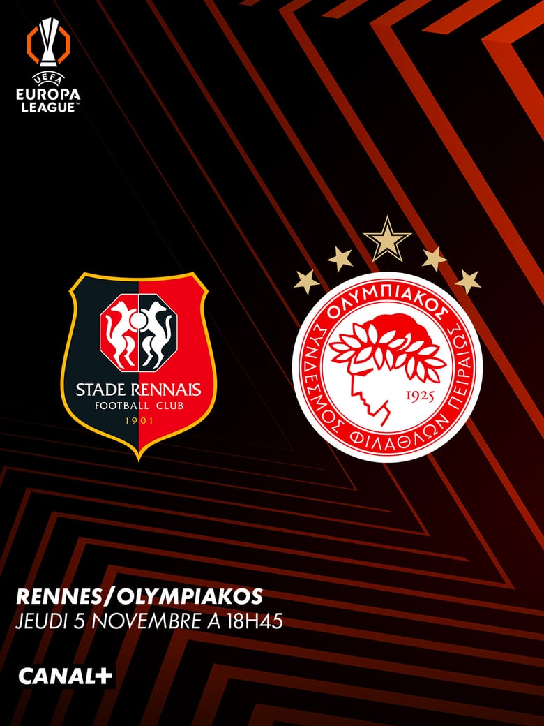 Football - Rennes - Olympiakos - Ligue Europa - jeudi 5 novembre, 18h45